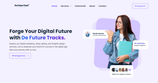 De Future Tracks Pvt Ltd Digital Marketing Agency Website